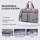 cheap Laptop Bags,Cases &amp; Sleeves-15.6 Inch And 17.3 Inch 3 In 1 Computer Laptop Carry Bag Office Designer Waterproof Business Laptop Briefcase Bag 1pc