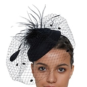 preiswerte Faszinator-Fascinatoren Künstliche Feder Kentucky Derby Pferderennen Cocktail Elegant Britisch Mit Feder Blumig Kopfschmuck Kopfbedeckung