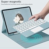 Χαμηλού Κόστους iPad θήκη-Δισκίο Θήκες Καλύμματα Για Apple iPad 10.9&#039;&#039; 10ο iPad Air 5ο ipad 9th 8th 7th Generation 10.2 inch iPad Pro 12.9&#039;&#039; 5th Φορητά με πληκτρολόγιο Ανθεκτική σε πτώσεις PU δέρμα