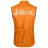 abordables Maillots pour hommes-Homme Gilet de cyclisme Maillot de cyclisme Graphique Lettres &amp; Chiffres Drôle Sans manches Cyclisme Gilet / Veste Maillot Top avec 3 poches arrière VTT Vélo tout terrain Cyclisme sur route Séchage