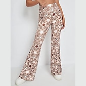 cheap Bottoms-Retro Vintage Boho 1970s Trousers Bell Bottom Pants Wide Leg Pants Hippie Fancy Dress Women's Pride Parade Pride Month Adults' Pants