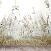 voordelige Behang-cool wallpapers natuur behang muurschildering 3d woondecoratie riet wandbekleding canvas materiaal zelfklevend behang muurschildering wanddoek kamer wandbekleding