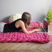 economico Coperte da letto-coperta in maglia spessa coperta in lana super spessa tessuta a mano coperta per divano coperta per maglieria coperta in filo spesso