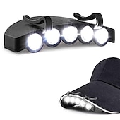 abordables Faros delanteros-5led caza faro casquillo de la lámpara linterna antorcha de luz de los faros sombrero de acampar al aire libre de la pesca con clip