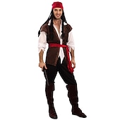 cheap Couple &amp; Group Costumes-Pirates of the Caribbean Pirates of the Caribbean Outfits Costume Cosplay Costume Party Movie Cosplay for Couple&#039;s Men&#039;s Women&#039;s Adults&#039; Masquerade