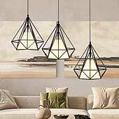 olcso Függőfények-led függőlámpa 60 cm 3 fényű sputnik design csillárok étkezőbe hálószoba függőlámpák ipari festett felületek 110-240v