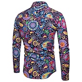 economico Cime-Retrò Vintage Anni &#039;70 Camicia Disco Floreale Paisley Per uomo Casual Quotidiano Parata dell&#039;Orgoglio Mese dell&#039;orgoglio Adulti Top Tutte le stagioni
