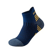 abordables calcetines de hombre-Hombre 1 Par Calcetín Calcetas Calcetines Antideslizantes Calcetines para correr Negro Azul Marino Color Rayas Primavera, Otoño, Invierno, Verano