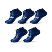 abordables calcetines de hombre-Hombre 5 pares Calcetín Calcetines hasta el Tibio Calcetines de Deporte Calcetines Cortos Negro Blanco Color Plano Casual Diario Básico Medio Verano Primavera Otoño Elegante Tradicional / Clásico
