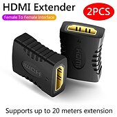 Недорогие Кабели-2 шт. 4k hdmi удлинитель женский к женскому конвертер удлинитель адаптер для монитора дисплей ноутбука ps4/3 ПК ТВ hdmi кабель удлинитель