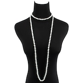 halpa Lisävarusteet ja enemmän-tekohelmikaulakoru pitkät helmikaulakorut 1920-luvun asusteet naisille mölyäville 20-luvun flapper vintage-bileet