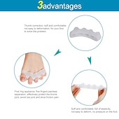 abordables Cuidado Personal &amp; Salud-productos para el cuidado de los pies, 1 paquete, separadores de dedos para corregir juanetes y restaurar los dedos de los pies a su forma original corrector de juanetes para mujeres hombres