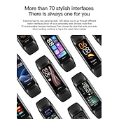 tanie Inteligentne bransoletki-C60 Inteligentny zegarek 1.1 in Inteligentny zegarek Bluetooth Krokomierz Rejestrator snu Pulsometry Kompatybilny z Android iOS Damskie Męskie Długi czas czuwania Step Tracker IP 67 43mm etui na