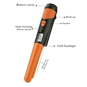 cheap Testers &amp; Detectors-Metal Detector Portable High Sensitivity Metal Detector One-Button LED Indicator Gold Detector Pointer Metal Detector with Woven Holster Bag