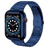 baratos Pulseiras de Apple Watch-Compatível com Pulseira Apple Watch 38mm 40mm 41mm 42mm 44mm 45mm 49mm com caixa Antichoque Aço Inoxidável pulseira de substituição para iwatch Ultra 2 Series 9 8 7 SE 6 5 4 3 2 1
