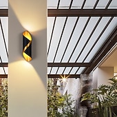 رخيصةأون مصابيح الحائط الخارجية-مصباح حائط LED خارجي 10 وات 800 لومن ألومنيوم خارجي IP65 مقاوم للماء مصباح غسالة حائط الحديقة ، شمعدان حائط ديكور للشرفة ac85-265v 3000k 6000k أسود / أبيض