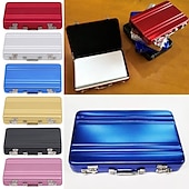 お買い得  カードホルダーとケース-ロックボックスモデリングスーツケース アルミニウムメタルビジネスカードホルダー カードケース