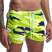 abordables short de bain homme-Homme Maillots de Bain short de bain Short de bain Short Imprimer Camouflage Confort Respirable Extérieur du quotidien Sortie Sportif Hawaïen Vert Claire Bleu