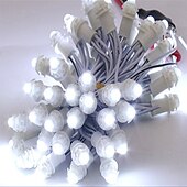 cheap Plug String Lights-6M 100LED Led Pixel Bullet Nodes String Lights Christmas DC12V 9MM Single Color Signboard Display Lamp