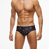 economico Costumi da Bagno per Uomini-Per uomo Costumi da bagno Slip da bagno Floreale Tropicale Spiaggia Piscina Per sport Essenziale Nero Bianco