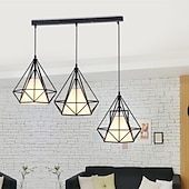 olcso Függőfények-led függőlámpa 60 cm 3 fényű sputnik design csillárok étkezőbe hálószoba függőlámpák ipari festett felületek 110-240v