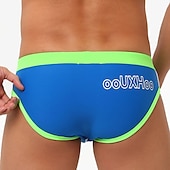 billiga Herrarnas simshorts-Herr Badkläder Badshorts Shorts Simkort Färgblock Komfort Andningsfunktion Utomhus Dagligen Utekväll Sport Hawaiisk Rubinrött Blå