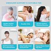 رخيصةأون الدعامات والتقويمات-دعامة دعم الكتف للرجال / النساء الكفة المدورة موصلة حرارياً من مادة الجرافين تخفف الإصابات والتهاب الأوتار حزام كتف دافئ مزدوج للاستقرار يساعد على تخفيف آلام التهاب المفاصل