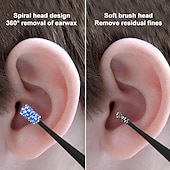 cheap Personal Care &amp; Health-2pcs Double-Sided Earpick Soft Silicone Spiral Rotating Ear Wax Cleaner Ears Remover Clean Tool Spiral Design