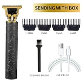 cheap Hair Removal-Hair Clippers for Men oupool Professional Cordless Hair Trimmer - Electric T-Blade Beard Trimmer Shaver Edgers Zero Gapped Mens Grooming Kit Rechargeable LCD Hair Cutting Kit - Gifts for Men(Gold)
