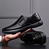levne Pánské nazouváky a mokasíny-pánské hnědé kožené slip-on mokasíny | pohodlné boty pro volný čas