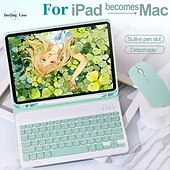 Χαμηλού Κόστους iPad θήκη-Δισκίο Θήκες Καλύμματα Για Apple iPad 10.9&#039;&#039; 10ο iPad Air 5ο ipad 9th 8th 7th Generation 10.2 inch iPad Pro 12.9&#039;&#039; 5th Φορητά με πληκτρολόγιο Ανθεκτική σε πτώσεις PU δέρμα