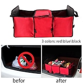cheap Vehicle Service-Car Trunk Storage Box Foldable Anti-slip Car Storage Box Toy Food Storage Bag Car Organize Car Accessories