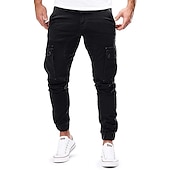 cheap Cargo Pants-Men&#039;s Cargo Pants Pocket Plain Comfort Breathable Outdoor Daily Casual Black Army Green