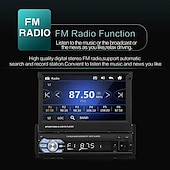 cheap Bluetooth Car Kit/Hands-free-Newest 7&quot; HD 1080P Retractable Touch Screen Car Radio Stereo 1 Din Bluetooth Car MP5 Player Support USB/AUX/FM/ Mirror Link Function+ Rearview Camera