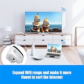 economico Router wireless-1pc wifi extender wifi range extender, ripetitore internet wireless, ripetitore di segnale fino a 2640sq. ft e 25 dispositivi, amplificatore a lungo raggio con porta Ethernet, configurazione a 1 tocco, punto di accesso