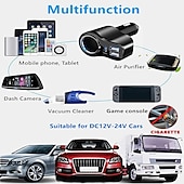 זול מטען לרכב-מפצל usb לרכב, מטען usb c לרכב 4 ב-1, 36w multi usb מצית מתאם מפצל שקע עם 3 יציאות usb,12v/24v כפול usb c pd מתאם מטען לרכב מהיר