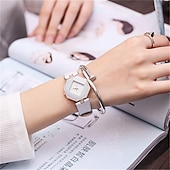 abordables Montres à quartz-5 pièces/ensemble montre pour femme ensemble de montre à quartz coréen décontracté pour femme