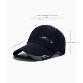 cheap Men's Baseball Cap-Men's Baseball Cap Black White Polyester Print Fashion Classic &amp; Timeless Chic &amp; Modern Outdoor Daily Letter Portable Breathable