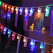 tanie Łańcuchy świetlne baterii-Lampki świetlne LED Oświetlenie Fotograficzne USB LED Bajkowe Lampki Zasilane Baterią Girlanda do Sypialni Domu na Imprezę Ślubną Dekoracja