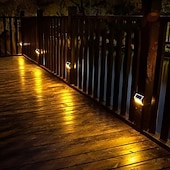 preiswerte Landschaftslichter-Solarstufenleuchten Außenwandleuchten 2/4 Stück Deckzaunleuchten Treppe wasserdichte Gartenterrasse Außenwandleuchten wasserdichte Solarbeleuchtung Dekorationslampe