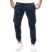 cheap Cargo Pants-Men&#039;s Cargo Pants Pocket Plain Comfort Breathable Outdoor Daily Casual Black Army Green