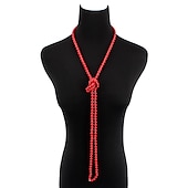 halpa Lisävarusteet ja enemmän-tekohelmikaulakoru pitkät helmikaulakorut 1920-luvun asusteet naisille mölyäville 20-luvun flapper vintage-bileet