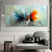 cheap Abstract Paintings-Oil Painting Handmade Hand Painted Wall Art Abstract Modern Home Decoration Décor Stretched Frame Ready to Hang 60*90cm