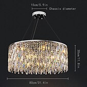 preiswerte Kronleuchter-Licht Luxus Wohnzimmer Kronleuchter neue moderne einfache runde Licht Luxus Kristalllampe Designer Wohnatmosphäre Restaurant Kronleuchter