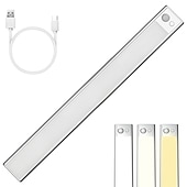 cheap Cabinet Light-Light In The Box Motion Sensor Cabinet Light Ultra Thin Under Cabinet Lighting USB Rechargeable Battery Operated, Tri-color Wireless Closet Lights Night Lights for Bedroom Wardrobe Stairs