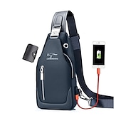 cheap Laptop Bags,Cases &amp; Sleeves-Men&#039;s Chest Bag Fashion Korean Style Casual Sports Water Proof Oxford Chest Crossbody Bags for Men Shoulder Messenger Bag