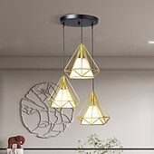 olcso Függőfények-led függőlámpa 60 cm 3 fényű sputnik design csillárok étkezőbe hálószoba függőlámpák ipari festett felületek 110-240v
