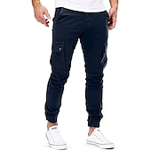 cheap Cargo Pants-Men&#039;s Cargo Pants Pocket Plain Comfort Breathable Outdoor Daily Casual Black Army Green