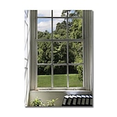 economico Stampe paesaggi-Paesaggio da parete su tela la finestra arte moderna paesaggio decorazione della casa arredamento tela arrotolata senza cornice senza cornice