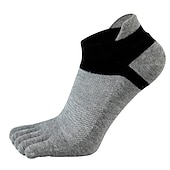 billiga herrstrumpor-Herr 3 Par Ankelstrumpor Tåstrumpor Lågt skurna strumpor Svart Vit Färg Färgblock Dagliga kläder Semester Helgen Nät Medium Sommar Vår &amp; Höst Stylish Ledigt